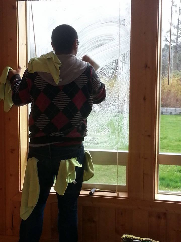 window cleaning interior